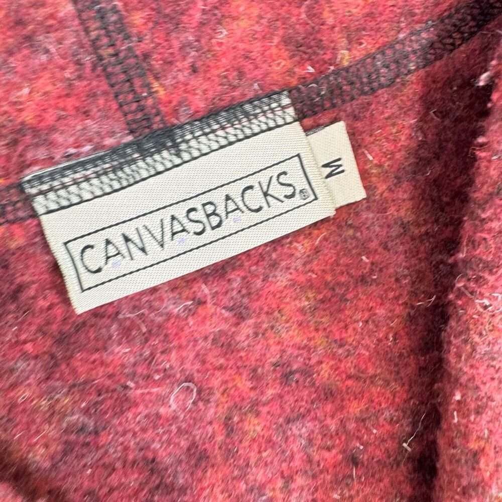 Canvasbacks Jacket Womens‎ Medium Red Textured Belted Long Sleeve Blazer Artsy - Picture 4 of 9